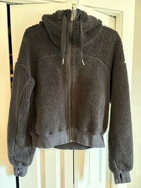 lululemon athletica Charcoal Sherpa Zip Hoodie